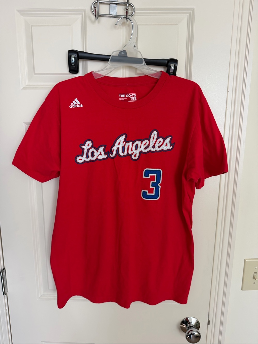 Chris Paul adidas Red LA Clippers T Shirt Jersey!